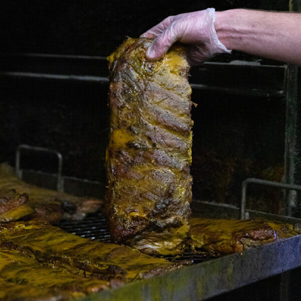 Featuring BBQ rib plate